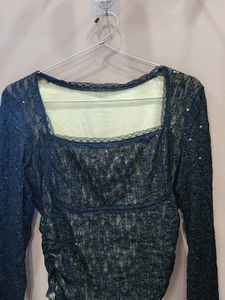 Stylish Black Lace Top