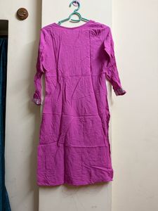 Vibrant Pink Embroidered Kurta