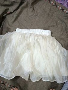 Elegant Pearl Neckline cream co-ord set.