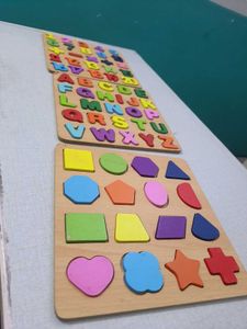 Number Flash card + Wooden Alphabet,puzzle