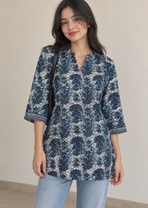 printed short kurta
