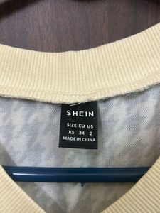 SHEIN- Houndstooth Knit Top