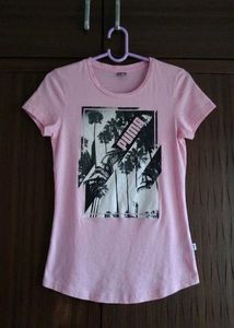 Puma Pink Graphic T-Shirt