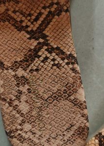 Chic Chain Detail Snake Print Slides