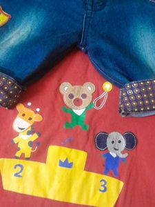 baby boy t-shirt  and denim shorts Set
