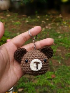 Cute Crochet Teddy Bear Keychain