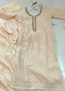 Elegant beige Kurta Set