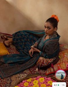 Kurta Set cotton Teal Paisley Print