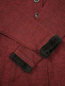 Burgundy Fur Trim Coat