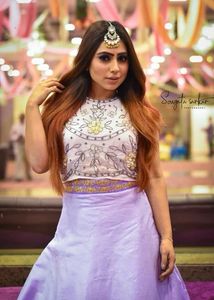 Elegant Lavender Lehenga Skirt