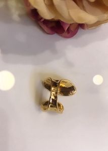 New Anti Tarnish Hammered Gold Tone Statement Ring