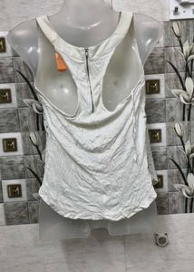 Sparkling White Sequin Tank Top