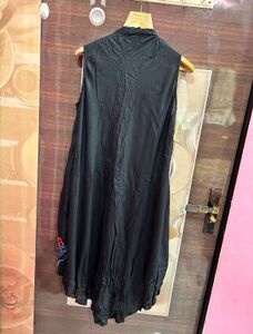 Black Kurta with Colorful Embroidery