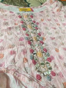 Beautiful Pink Floral Kurta