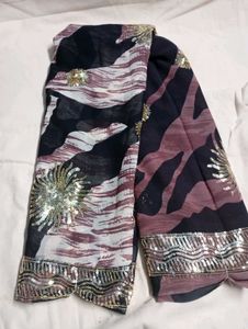 Sequence Border Georgette Saree