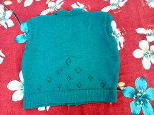 sea green knitted  cardigan for women