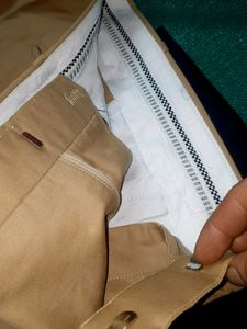 Classic Beige Chinos 32 s with full lenth margin