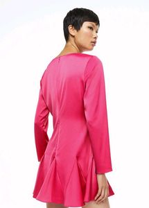 Pink satin crepe Mini dress