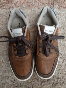 MORPHIS ONE Men's Brown Leather Sneakers