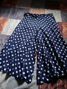 Navy Polka Dot Palazzo Pants