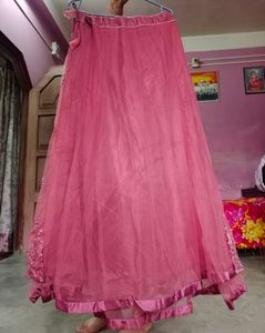 Never Worn Mauve Embroidered Lahenga Choli