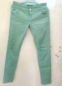 Mint Green Casual Pants
