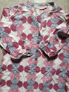 Vibrant Block Print Cotton Kurta