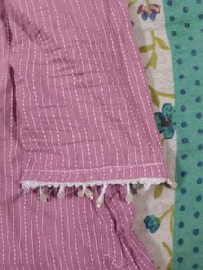 Elegant Pink Kurta with White Pants