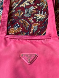 Prada Pink Nylon Tote Bag