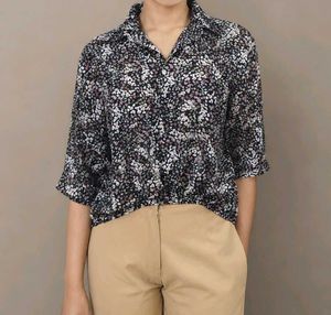 Floral Print Button-Up Shirt