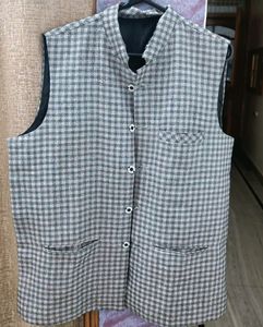 Gray Checkered Vest