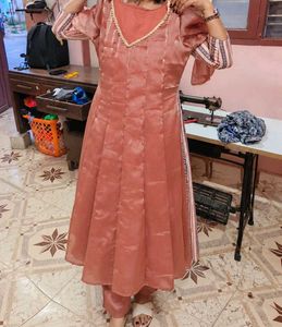 Elegant Brown Kurta and Palazzo Set