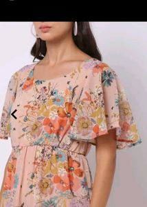 Chic Floral Print Tiered Dress
