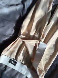 Classic Beige Wide-Leg Trousers