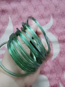 Green Glass Bangles Set