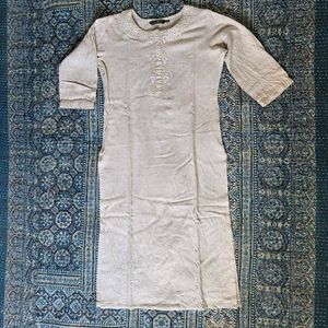 Embroidered Khadi Cotton Kurta