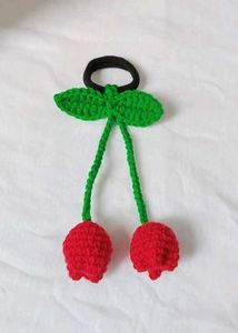 Handmade Crochet Flower Hair Tie