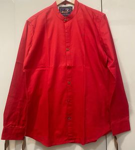 Men's Red Band Collar Shirt
