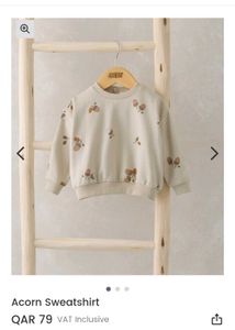 Cute Acorn Print Sweatshirt