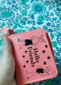 Brand new Cute Orange "Hello Friends" Wallet