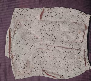 Cute Pink Star Print Top