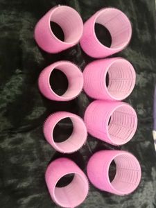set of 4 Pink Hair Rollers