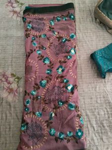 Embroidered Saree