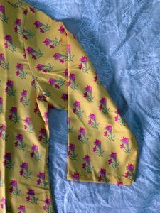🌼Yellow Printed Kurta