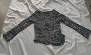 Gray Marled Knit Sweater
