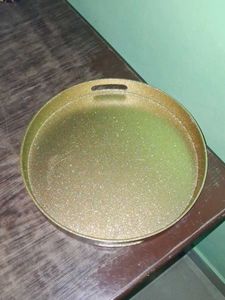 Sparkling Gold Round Serving Tray