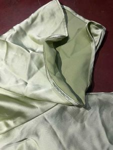 H&amp;M sage green Elegant Satin Maxi Dress