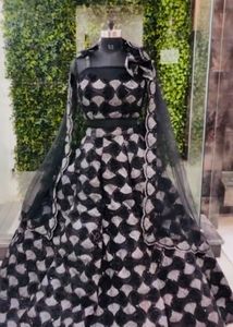 Stunning Black Sequined Lehenga for Events