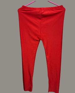 Red hot Leggings, ankle length