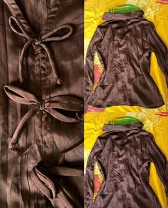 Chic Brown Tie-Front Blouse